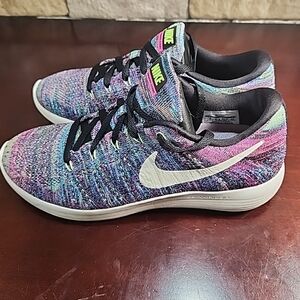 Nike Lunarepic Flyknit Athletic Running Shoe Sneaker Womens Sz 9 Multi Crossfit